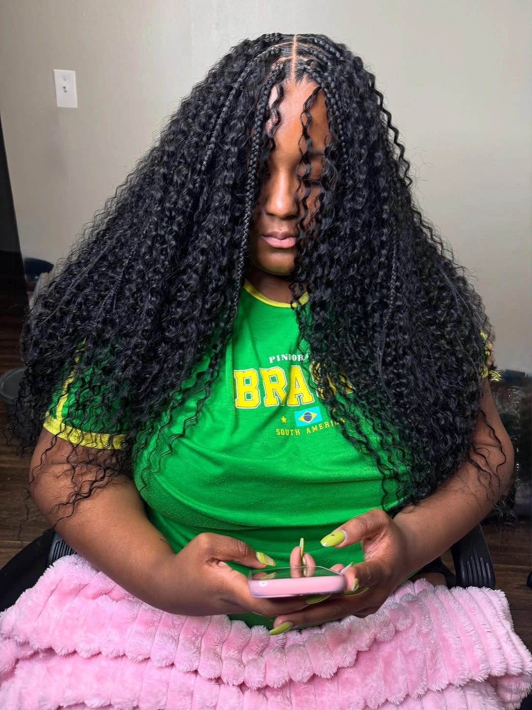 bora bora braids hairstyle Ultra-Voluminous Bora Bora Braids with Defined Curly Texture