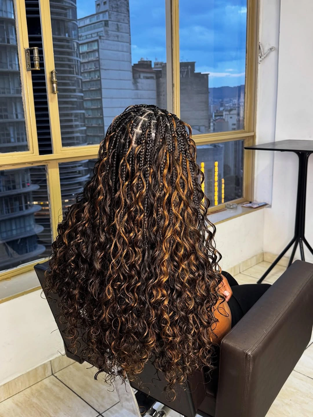 bora bora braids hairstyle Caramel Highlight Bora Bora Braids with Cascading Waves