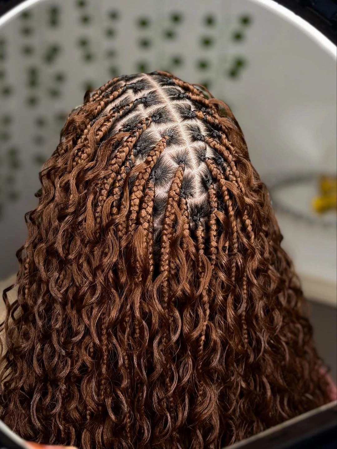 bora bora braids hairstyle Chocolate Bora Bora Braids with Soft Waterfall Curls