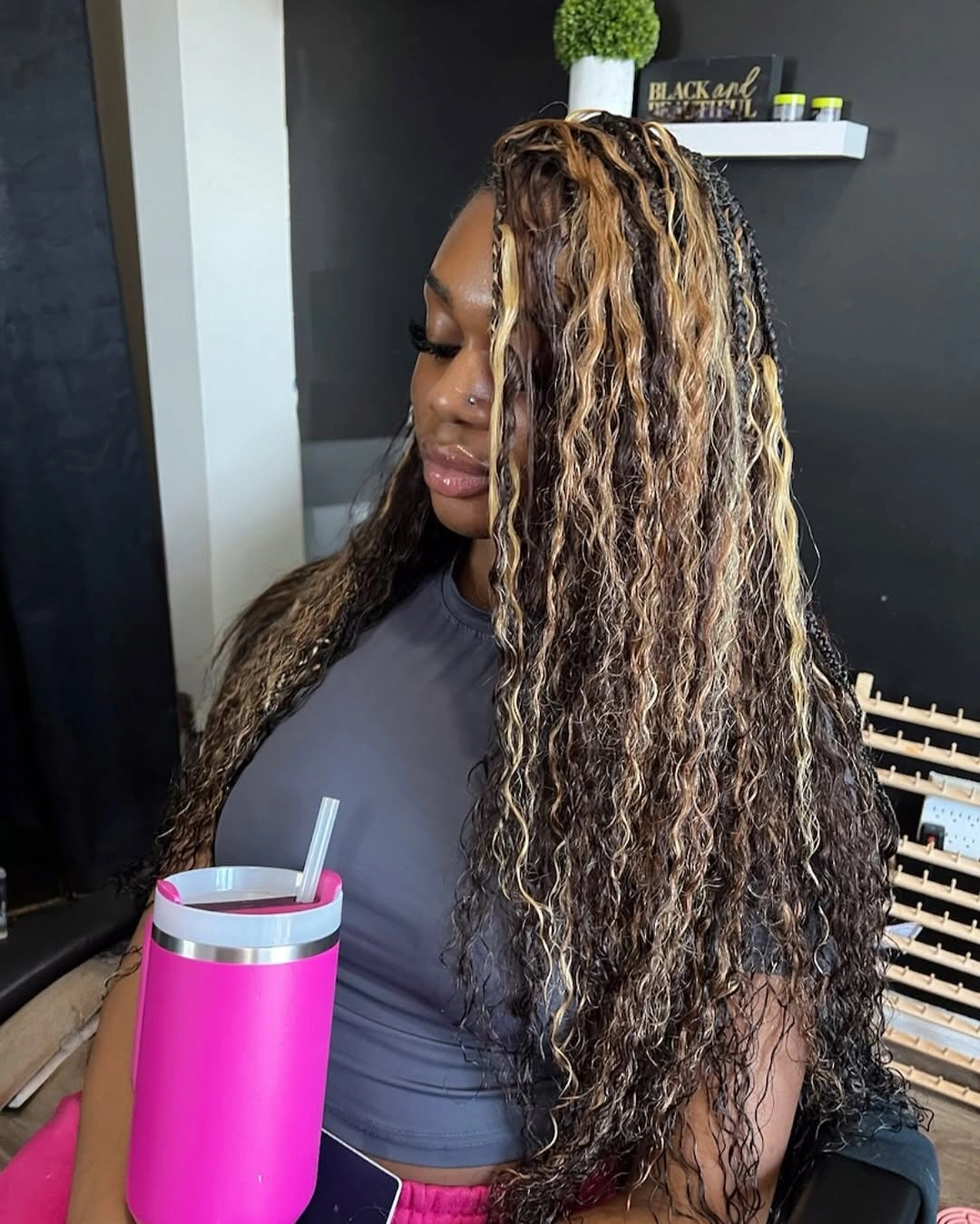 bora bora braids hairstyle Dimensional Blonde Bora Bora Braids with Loose Beach Waves
