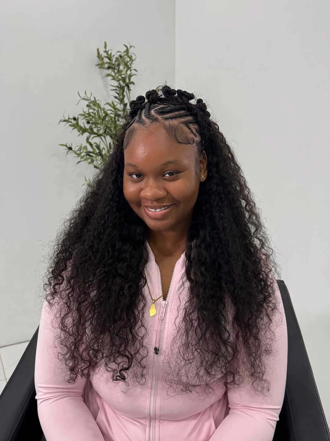 bora bora braids hairstyle Half-Up Bora Bora Braids with Soft Curly Volume