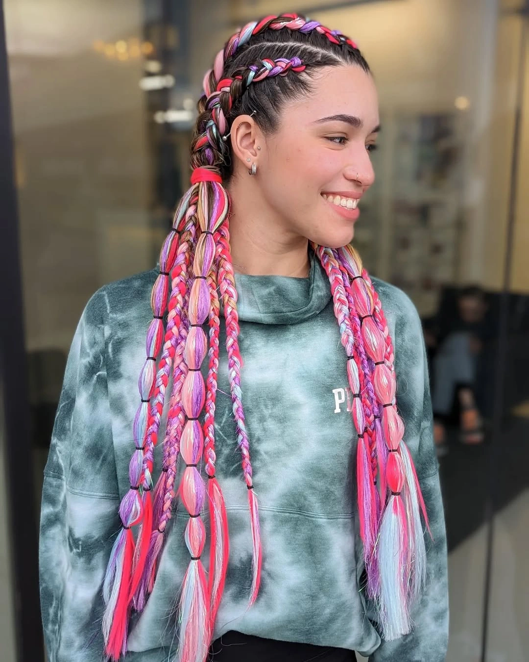 butterfly braids hairstyle Candy Ribbon Butterfly Braids with Bubble Accents