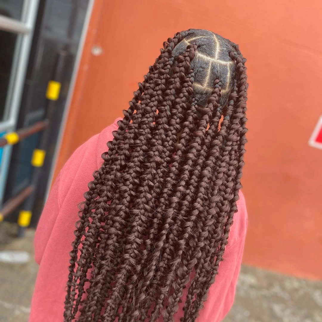 butterfly braids hairstyle Classic Chocolate Jumbo Butterfly Braids