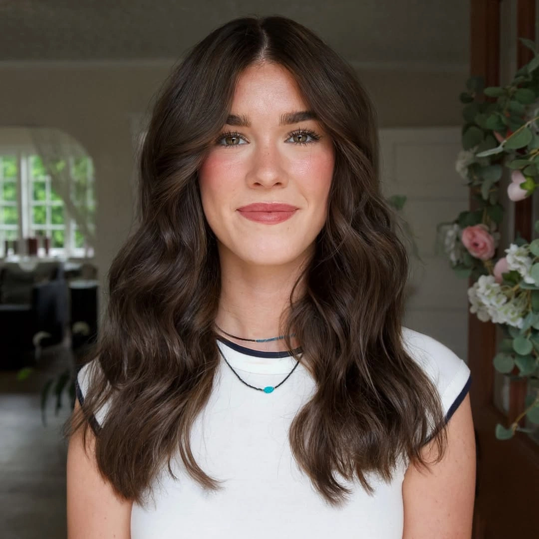chestnut brown hair color Classic Soft Waves in Deep Chocolate Chestnut