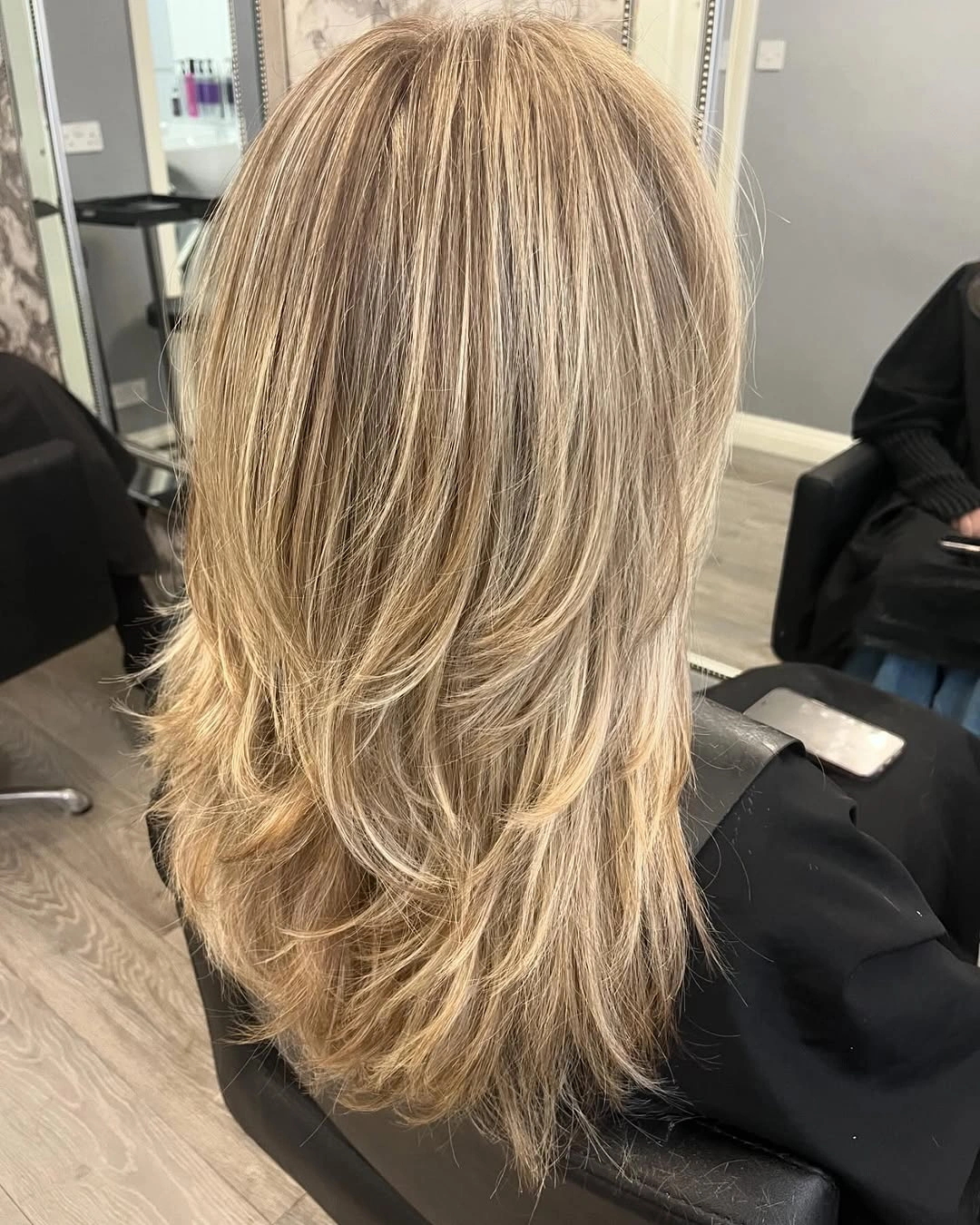 choppy medium layered hair Bright Blonde Choppy Layers with Feathered Ends