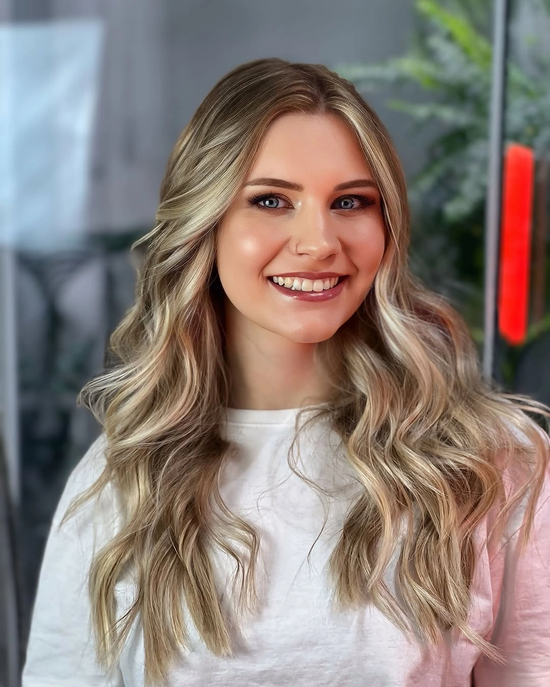 dirty blonde hair color Bright Face-Framing Dirty Blonde That Lights Up Blue Eyes