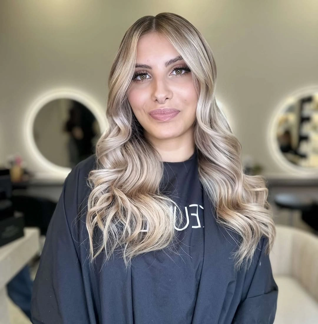 dirty blonde hair color Creamy Vanilla Dirty Blonde With Luxurious Hollywood Waves