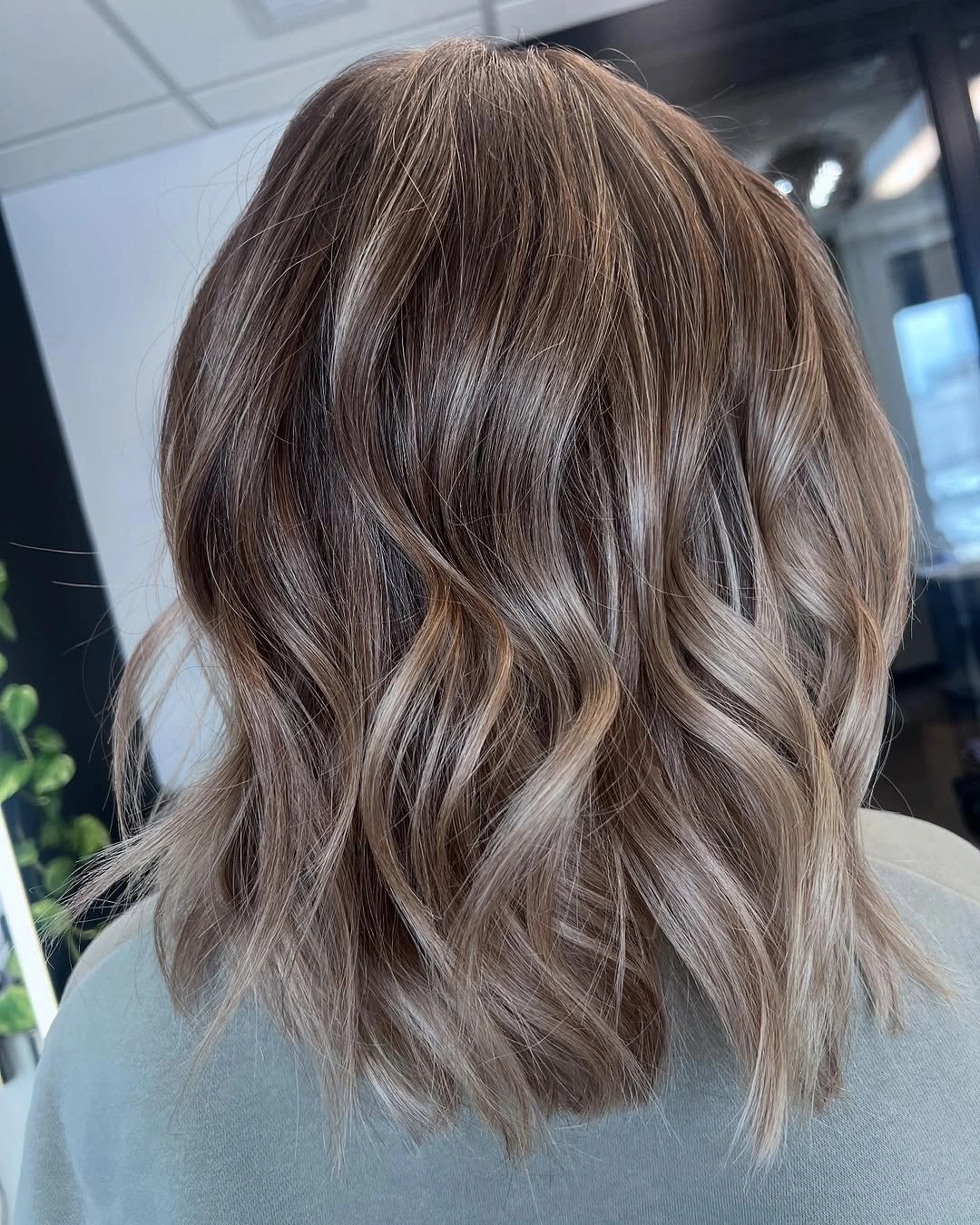 dirty blonde hair color Mushroom Dirty Blonde Bob With Natural Dimension