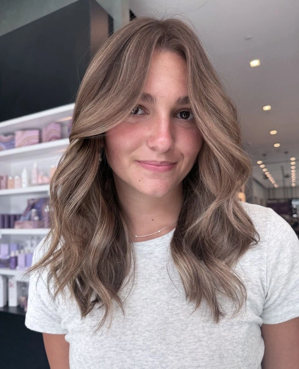 dirty blonde hair color Smoky Mushroom Dirty Blonde for an Elegant Everyday Look