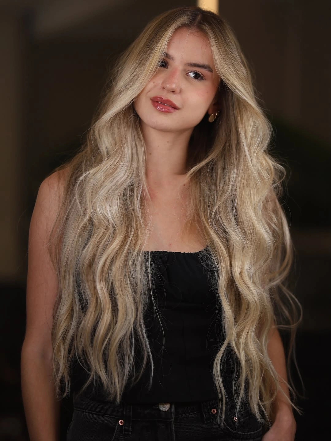 Fall blonde hair colour 2026 Soft Champagne Blonde with Airy Beach Waves