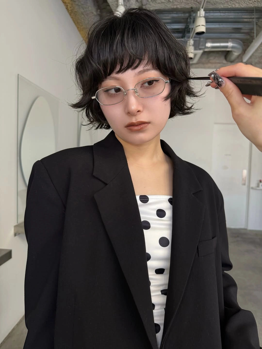 fall bob haircut ideas 2026 Playful Layered Bob With Piecey Bangs