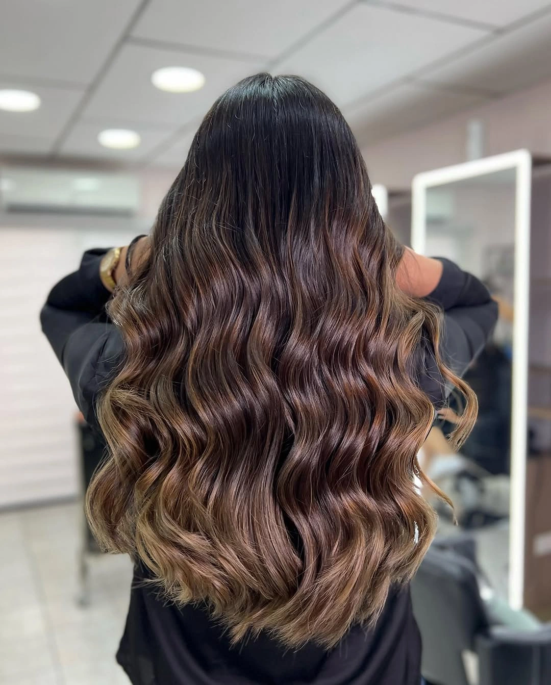 Fall brunette hair colour 2026 Smoky Brunette Melt with Soft Beige Ends