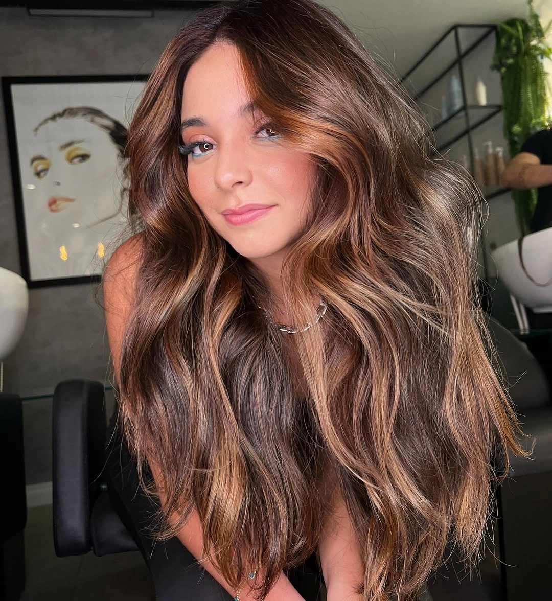 Fall brunette hair colour 2026 Luxury Mocha Brunette with Lived-In Balayage