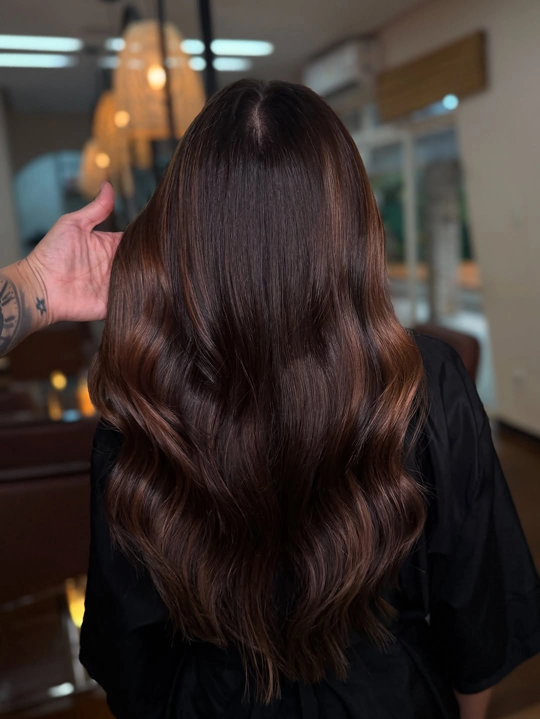 Fall brunette hair colour 2026 Rich Cocoa Brunette with Velvet Waves