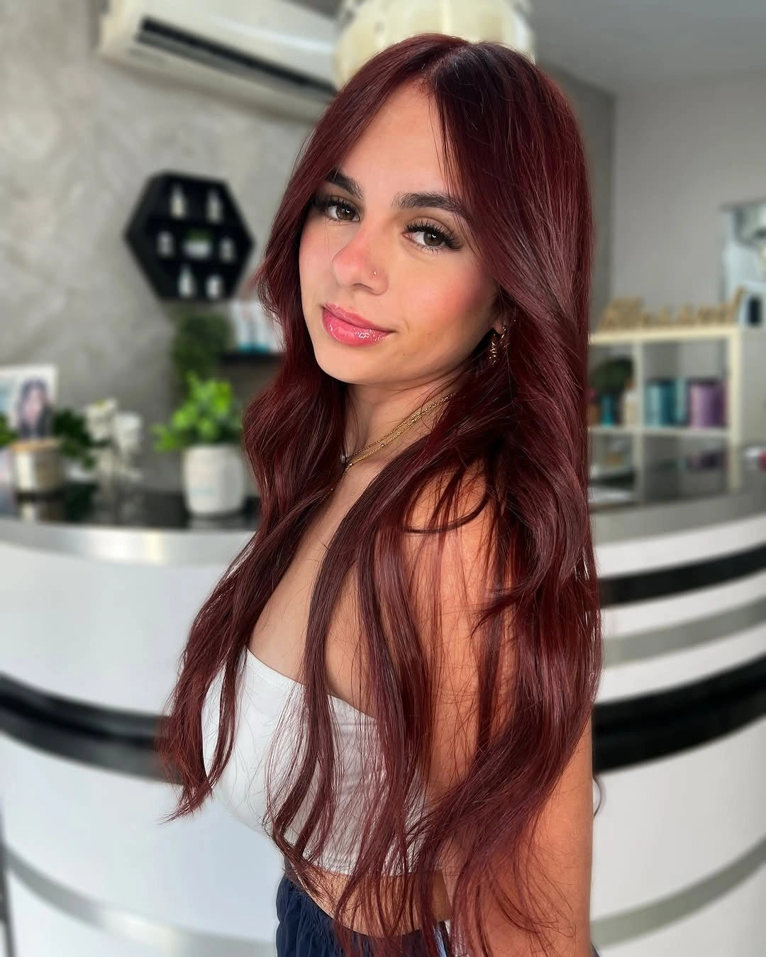 Fall brunette hair colour 2026 Rich Cherry Brunette That Makes Fall Feel Luxurious