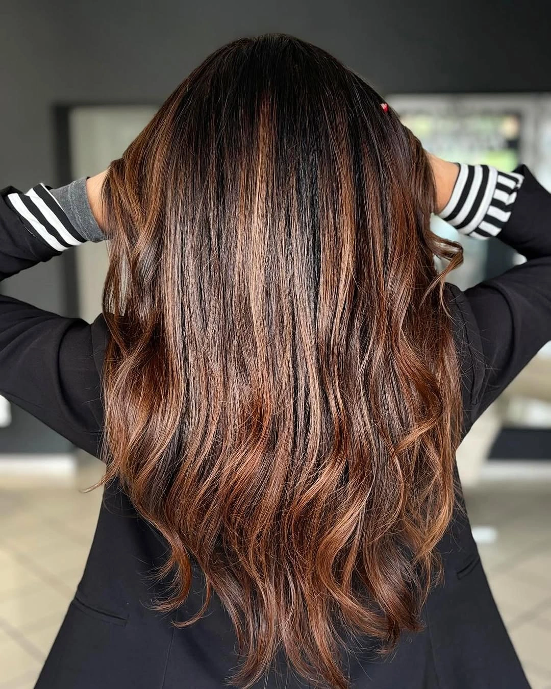 Fall brunette hair colour 2026 Caramel Melt Balayage with Dimensional Brunette Depth