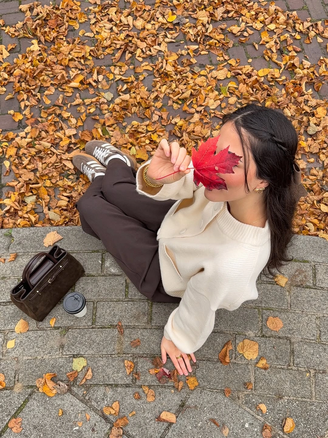 fall classy outfits women 2026 Cozy Cream Knit And Chocolate Trousers For Relaxed Autumn Days