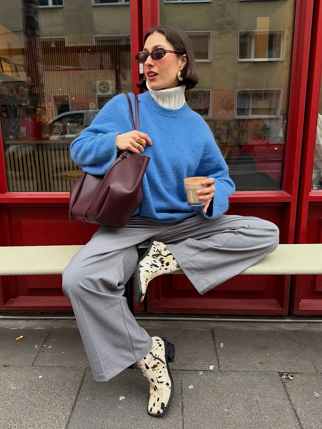 fall classy outfits women 2026 Soft Blue Knitwear Makes Everyday Elegance Feel Effortless