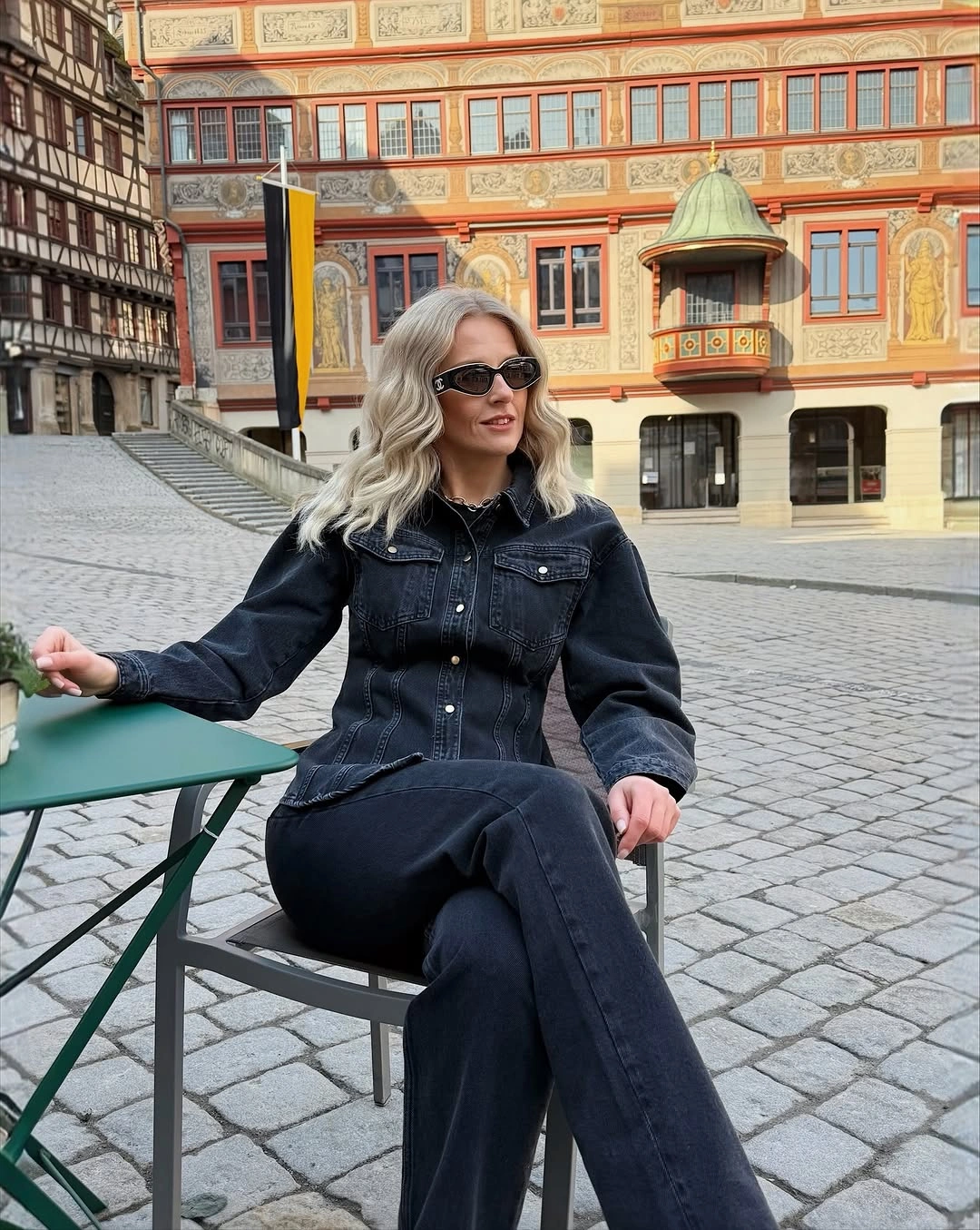 fall classy outfits women 2026 Dark Denim Creates A Modern European Statement