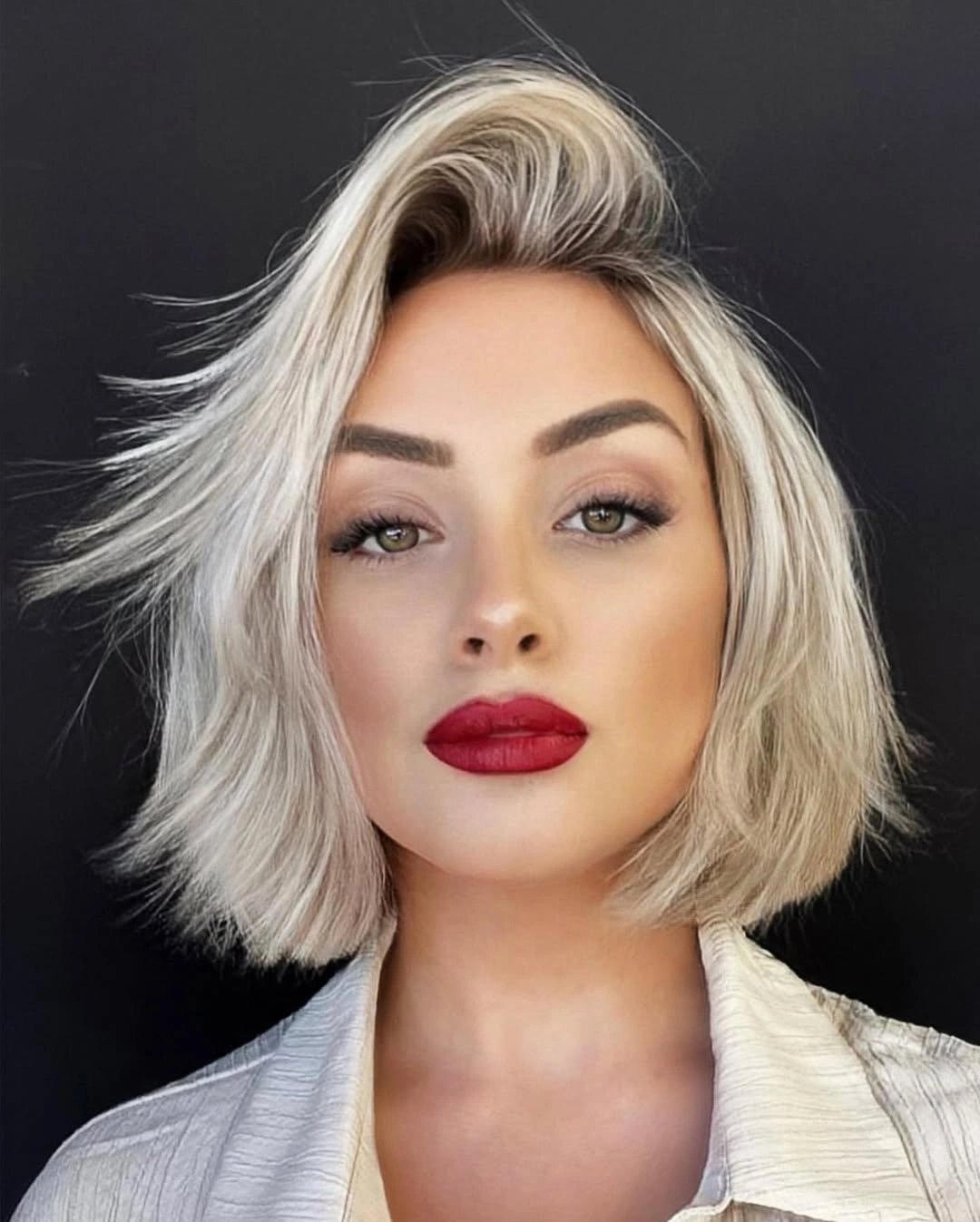 fall French Bob 2026 Voluminous Platinum Bob With Vintage Glamour