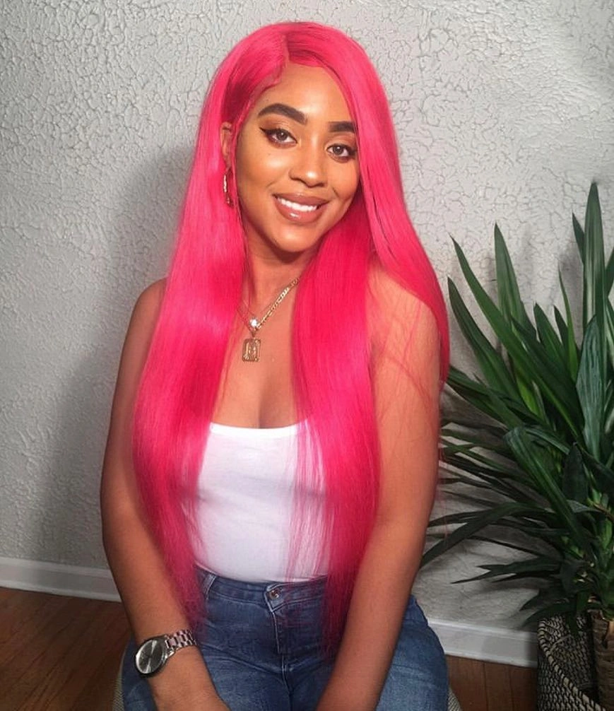 fall hair colors for black women 2026 Bold Magenta Pink for the Fearless Trendsetter