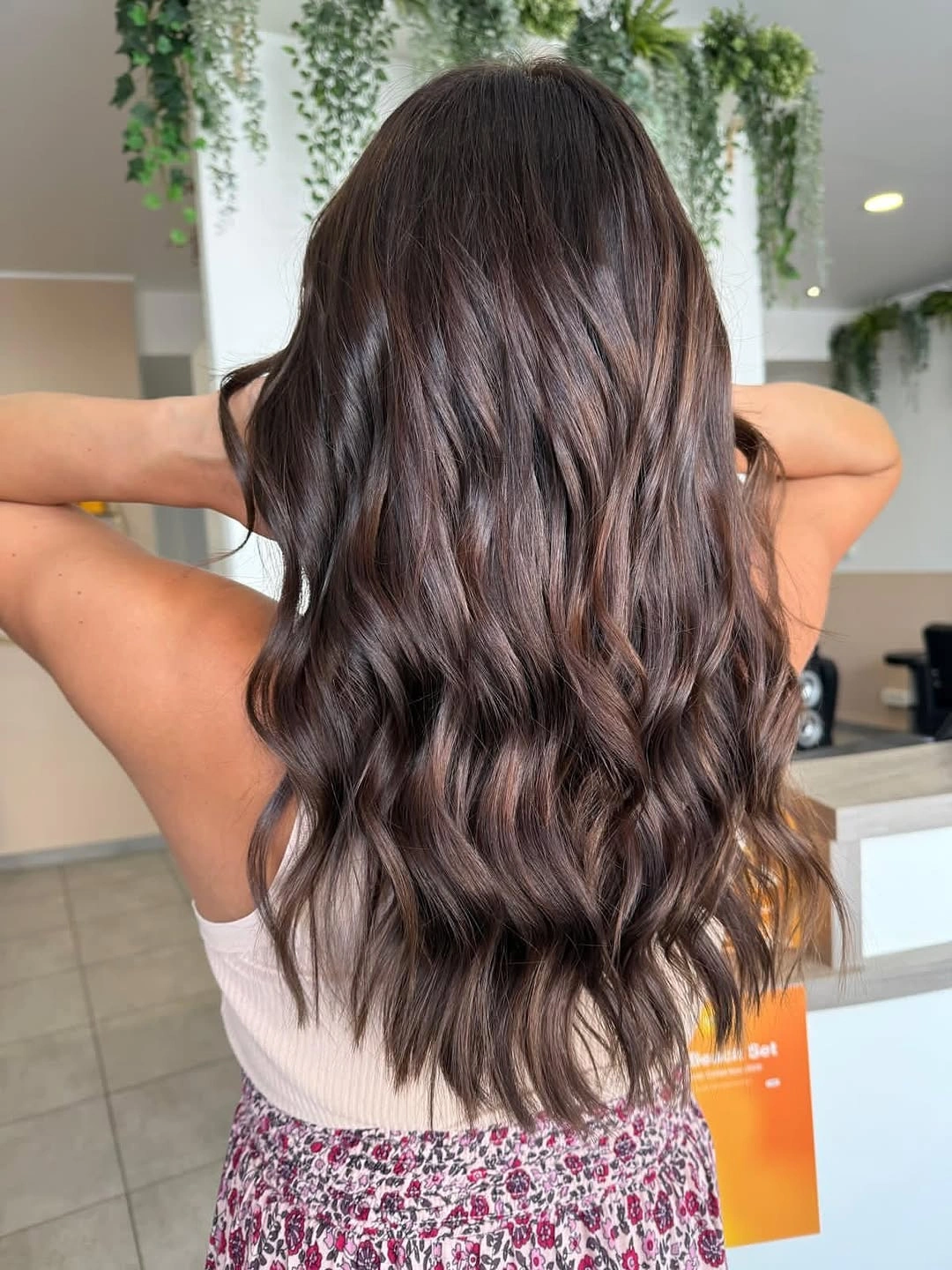 Fall hair colour ideas 2026 Glossy Chocolate Waves That Never Go Out of Style