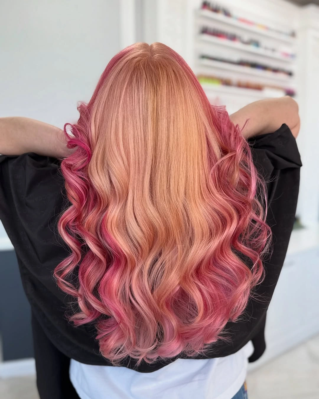 Fall hair colour ideas 2026 Soft Peach Rose Melt for a Romantic Autumn Refresh