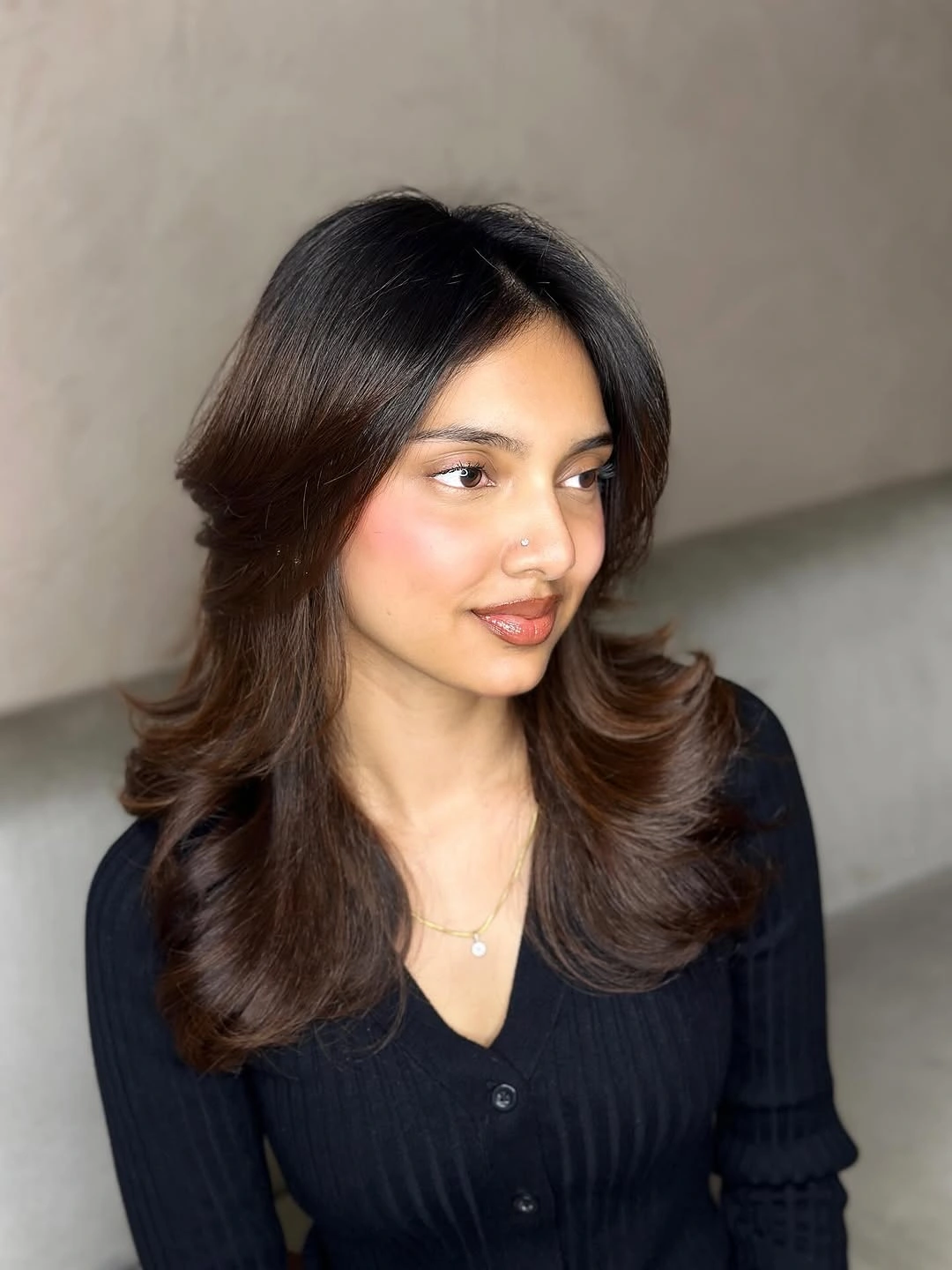fall haircuts for women 2026 Long Feathered Layers With Soft Flip Ends