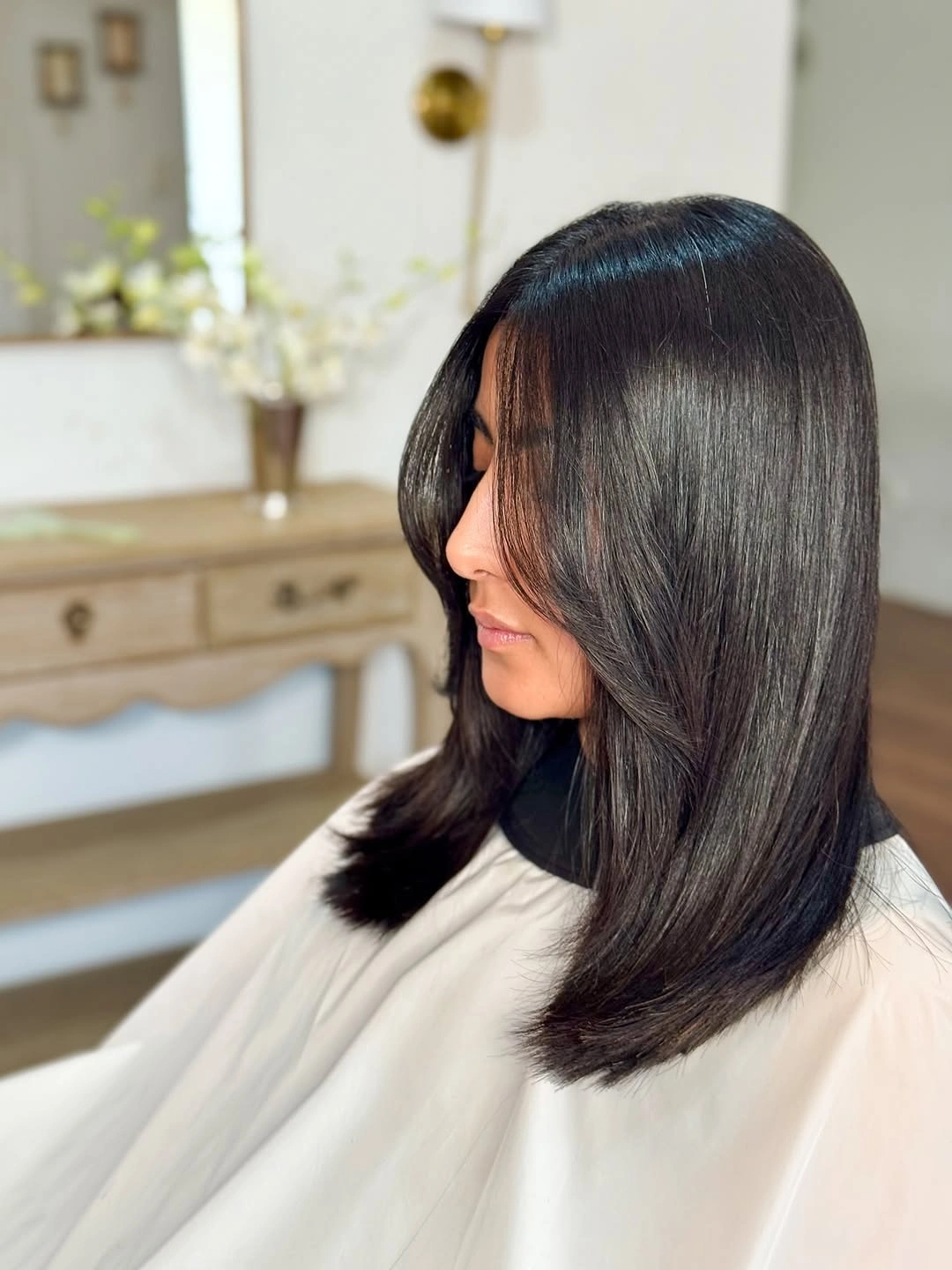 fall haircuts for women 2026 Polished Long Bob With Face-Framing Balance