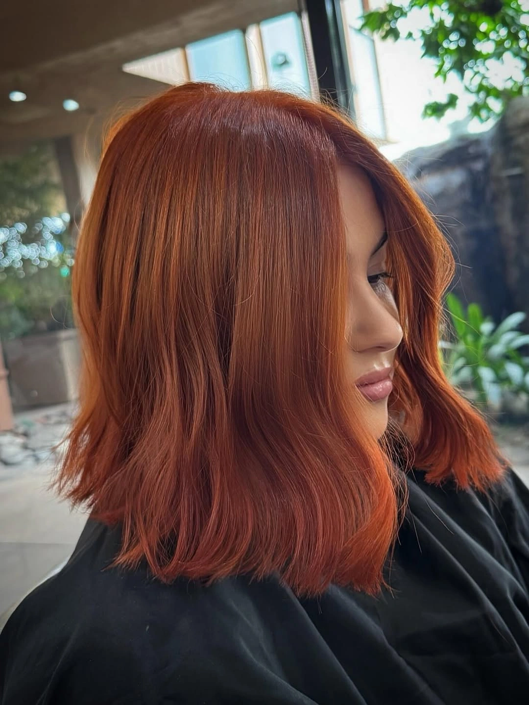 fall hairstyles 2026 Modern Copper Bob Full of Autumn Energy