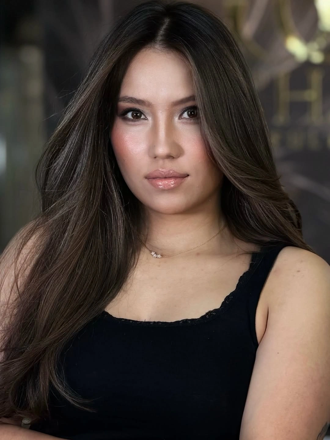 fall medium haircuts 2026 Glossy Espresso Layers With Luxurious Shine