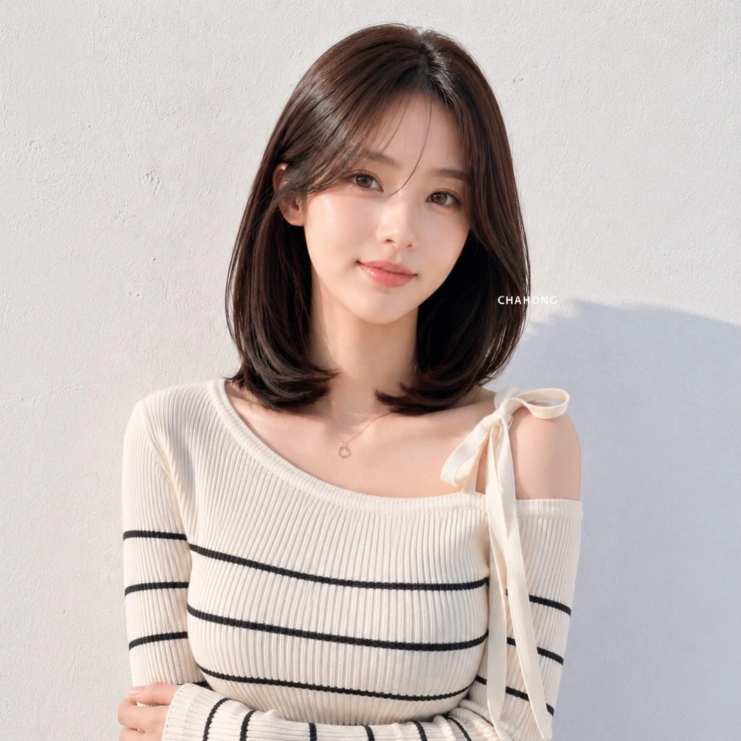 fall medium haircuts 2026 Minimalist Collarbone Bob With Soft Curtain Pieces