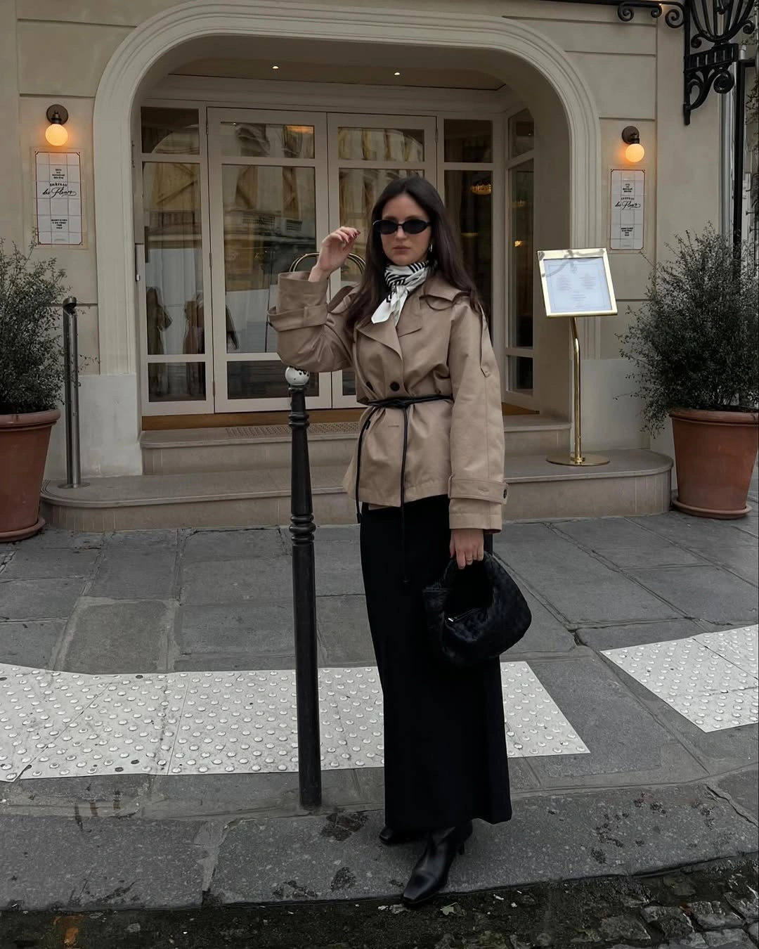 fall outfits with peacoat 2026 Parisian Elegance With a Silk Scarf Accent