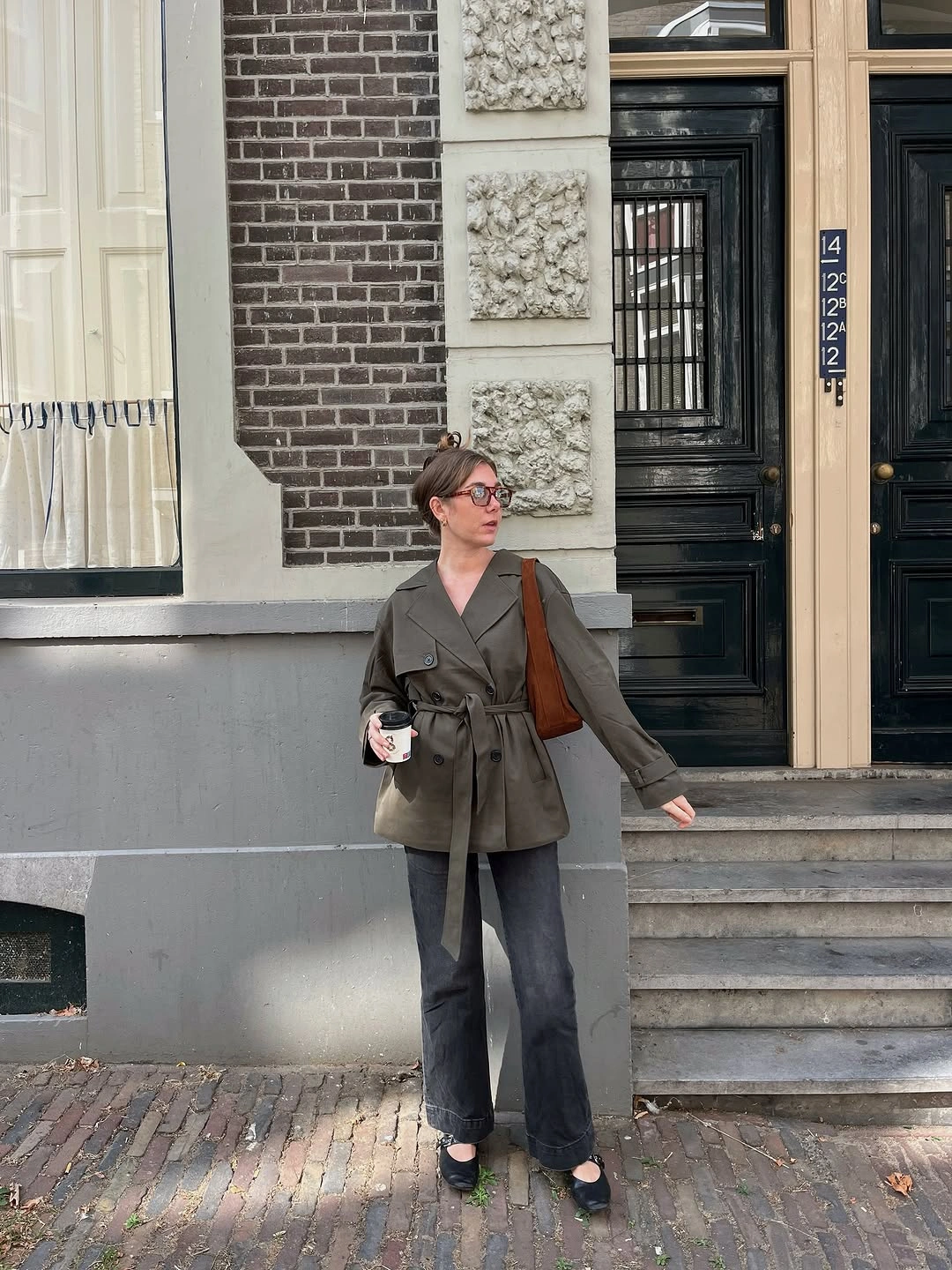 fall outfits with peacoat 2026 Olive Utility Tailoring With Relaxed Denim