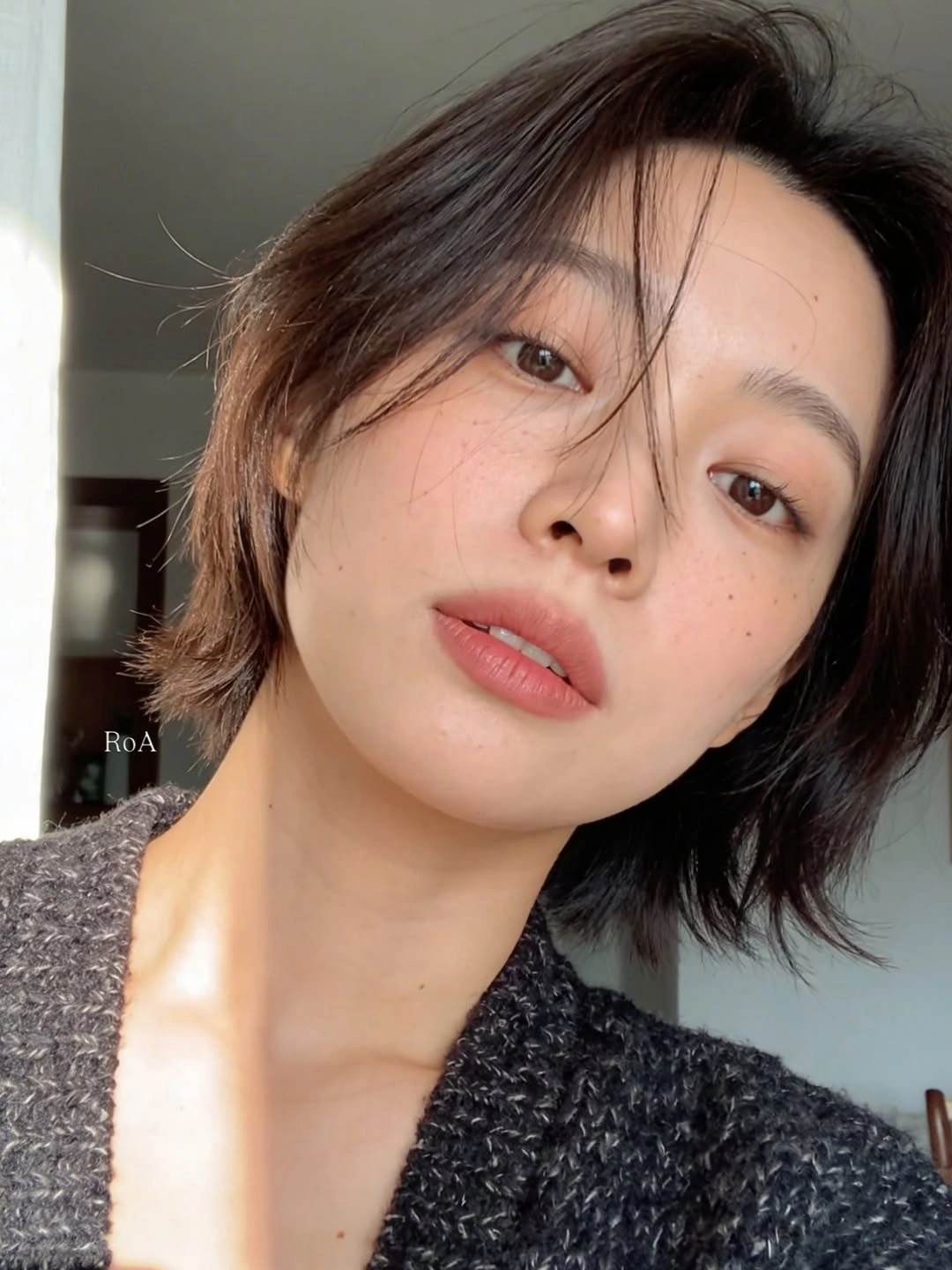 fall short haircuts 2026 Relaxed Layered Crop With Soft Curtain Pieces