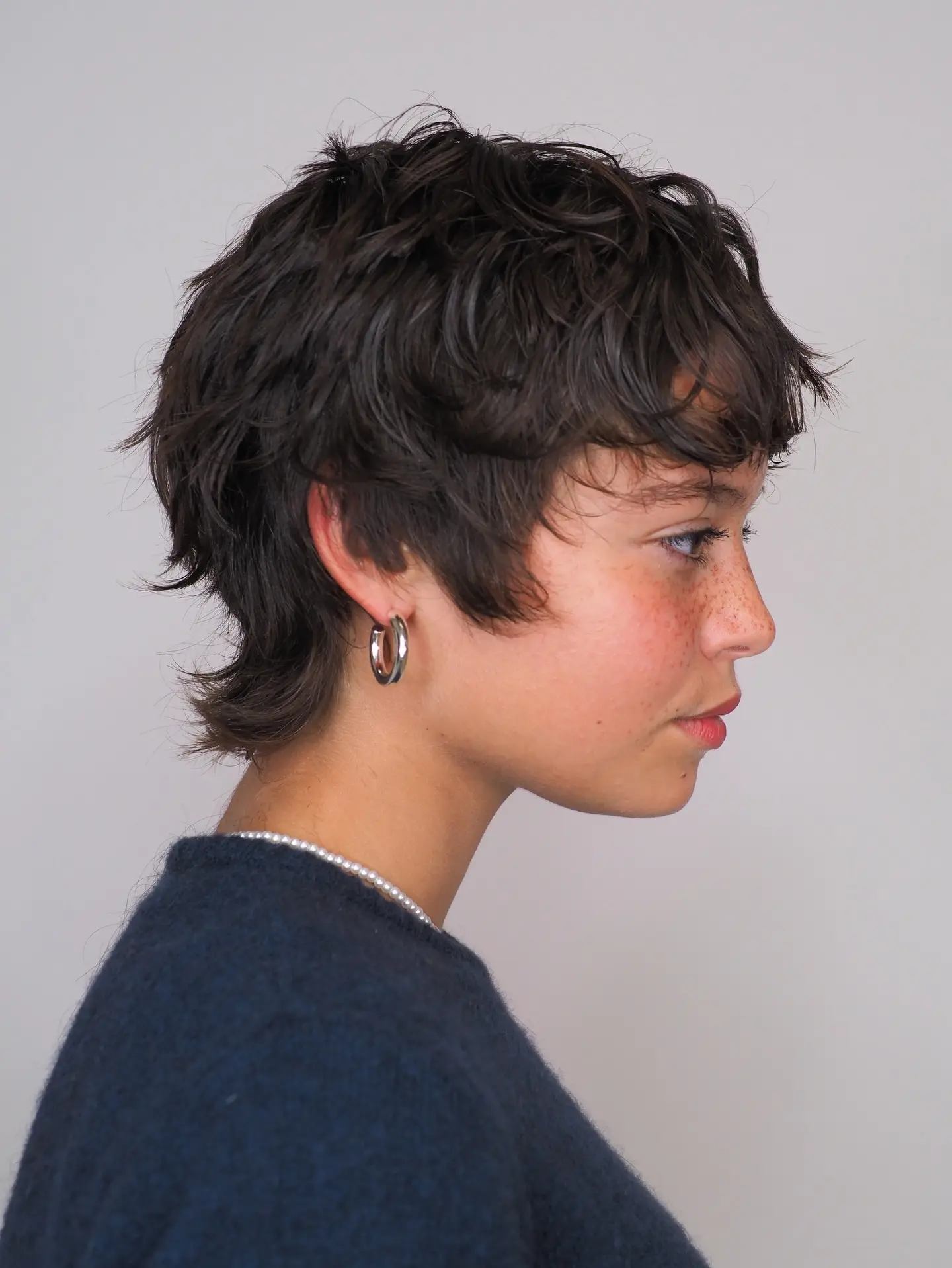 fall short haircuts 2026 Textured Pixie Mullet With Feathered Layers