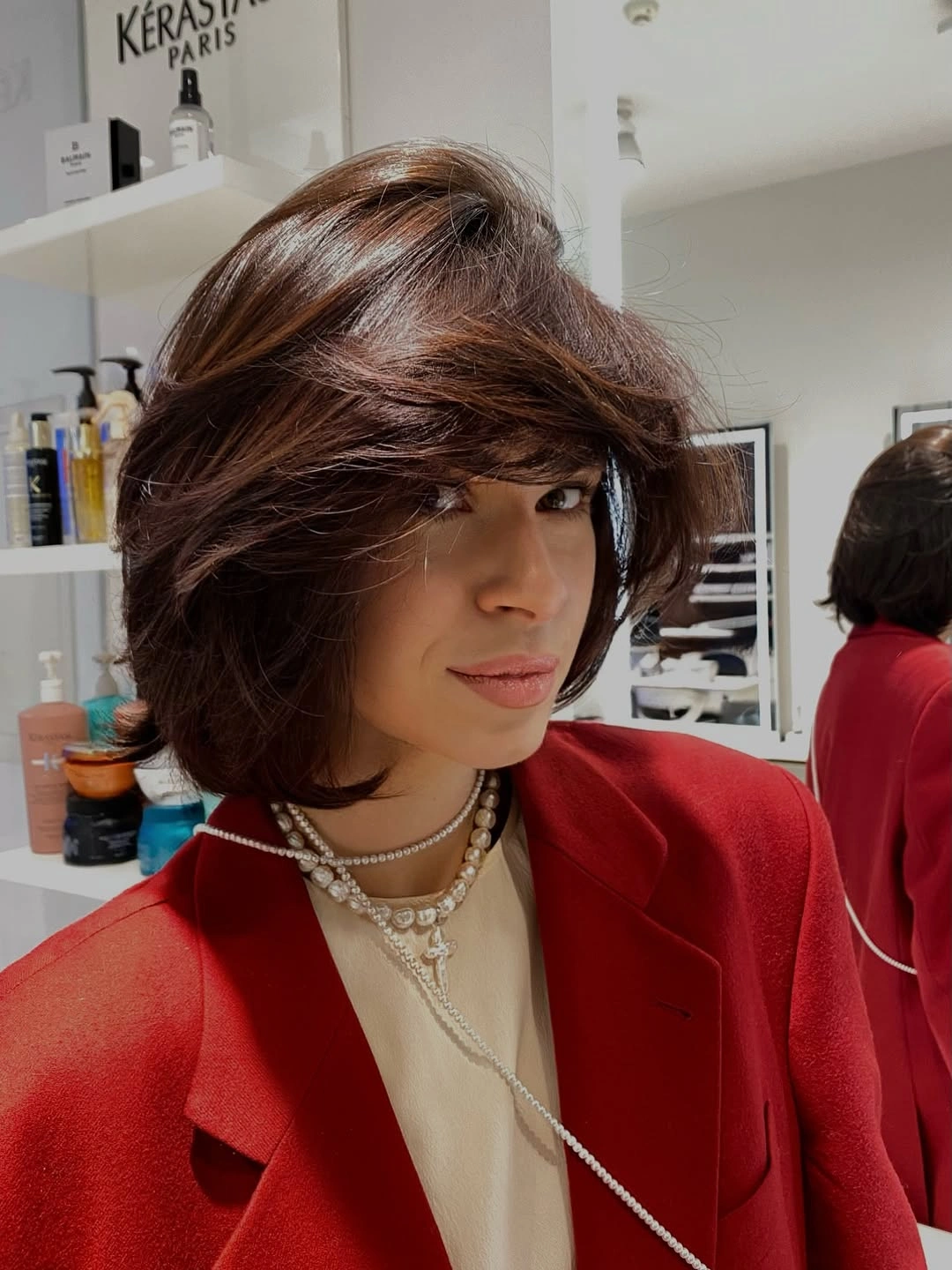 fall short haircuts 2026 Voluminous Layered Short Cut With Sweeping Bangs