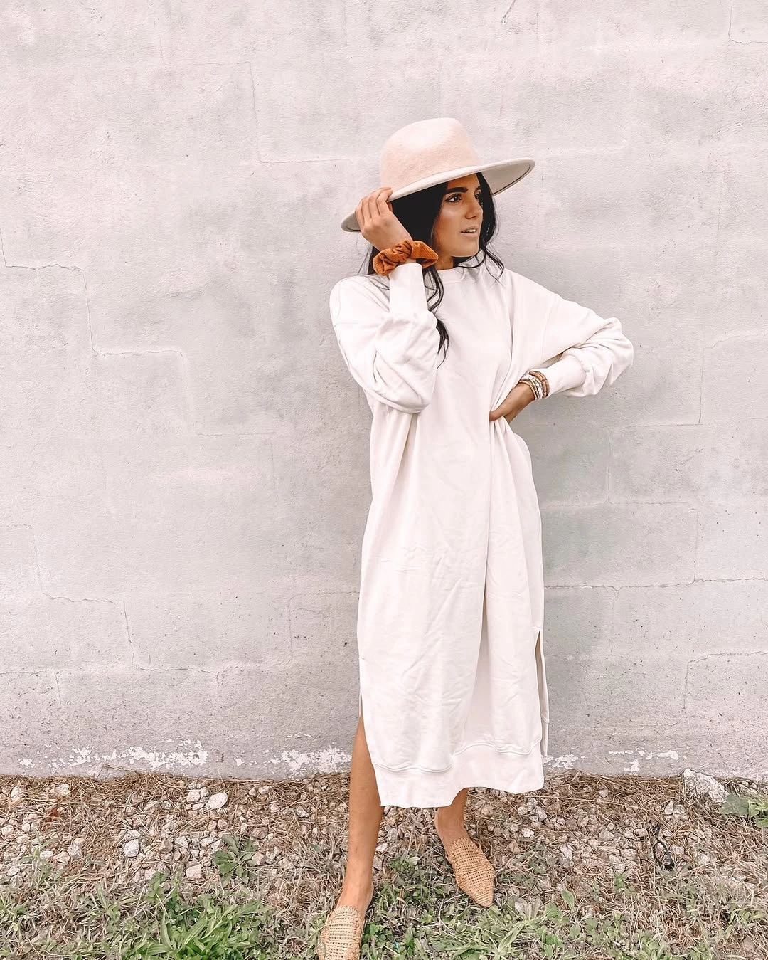 fall sweater dress outfits 2026 Soft Neutral Sweater Dresses With Relaxed Western Details