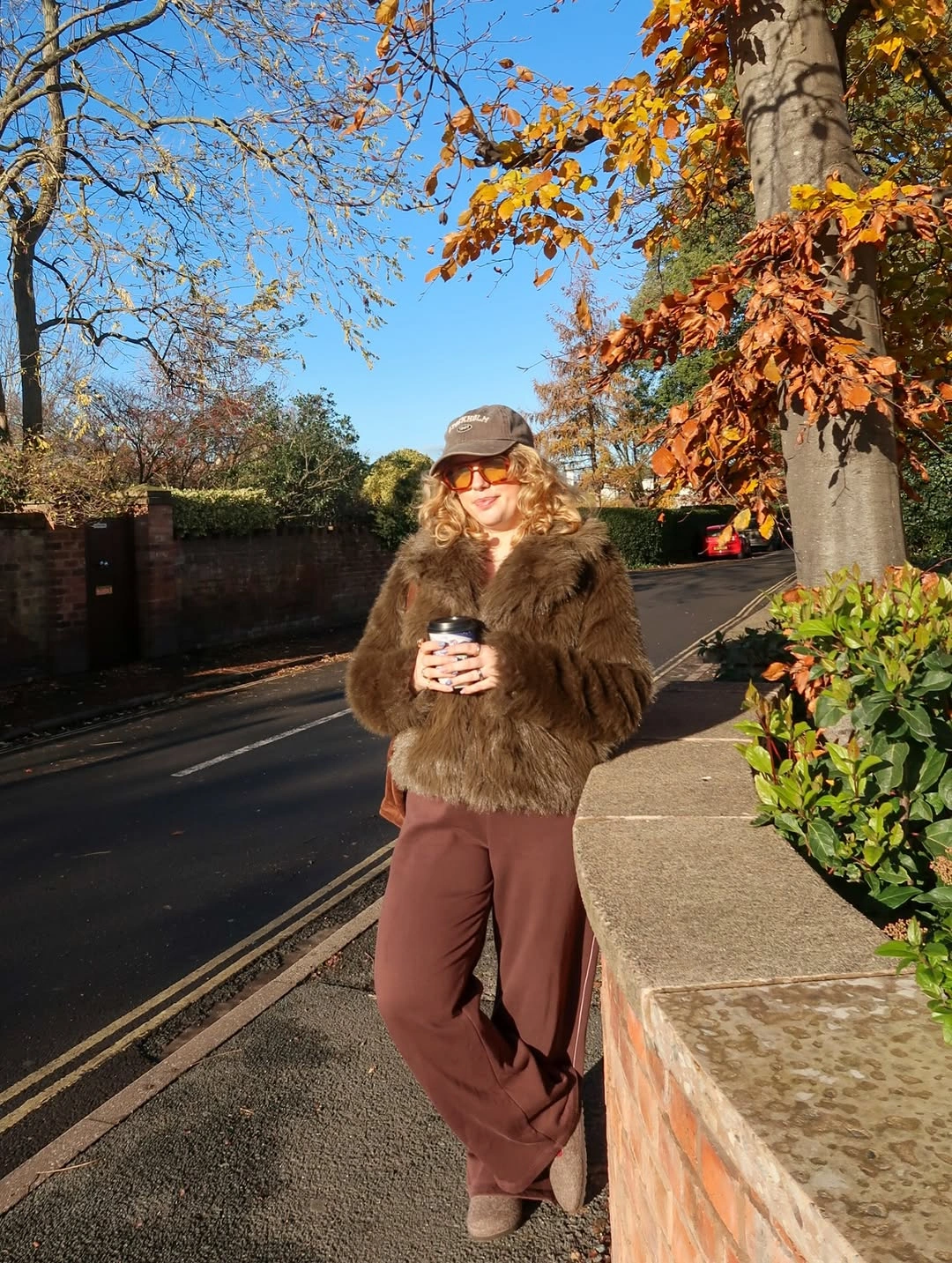 faux fur jacket Relaxed Autumn Layers With a Cozy Faux Fur Jacket
