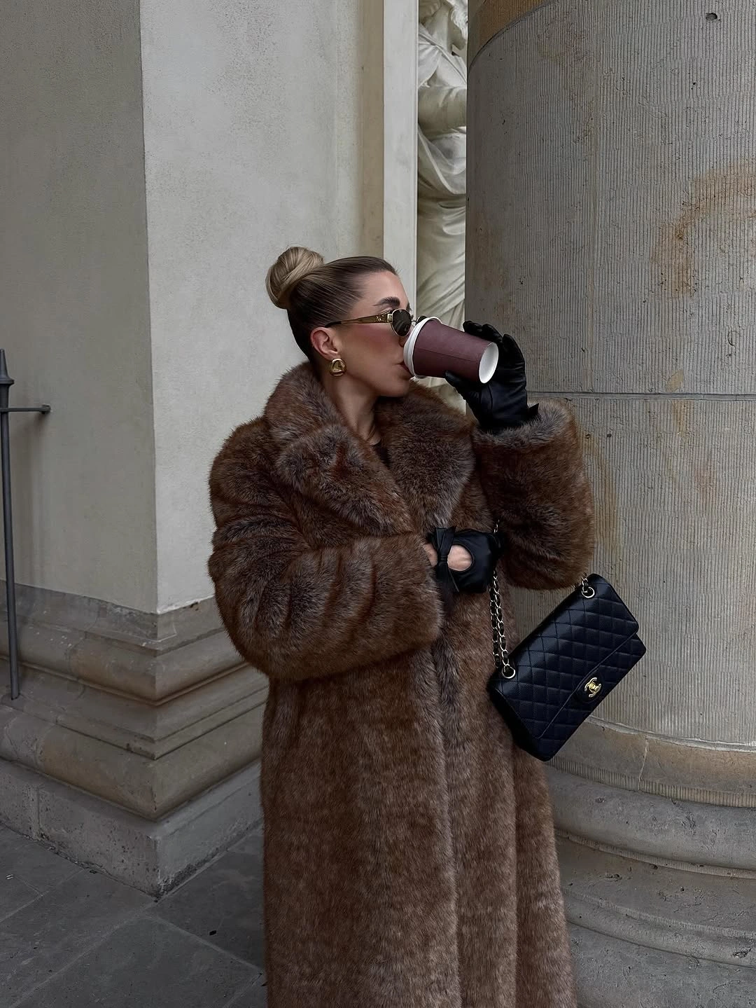 faux fur jacket Elegant Espresso Faux Fur for Sophisticated City Days