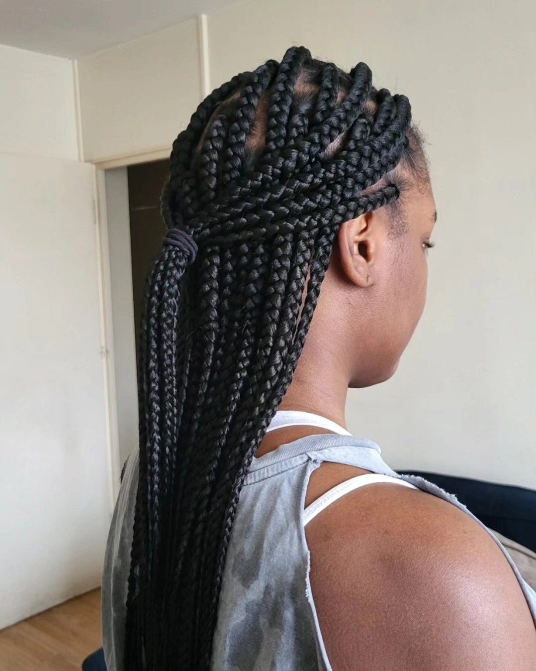 feed in braid hairstyles Half-Up Feed-In Braids with Lightweight Length