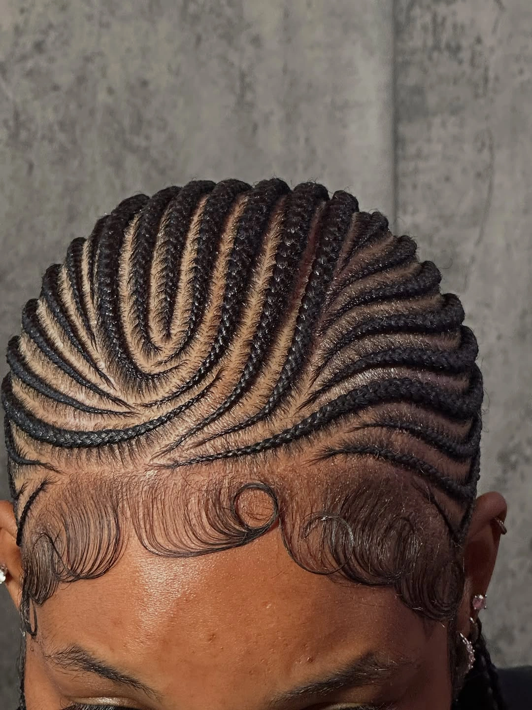 feed in braid hairstyles Precision Straight-Back Feed-In Braids with Sculpted Baby Hairs