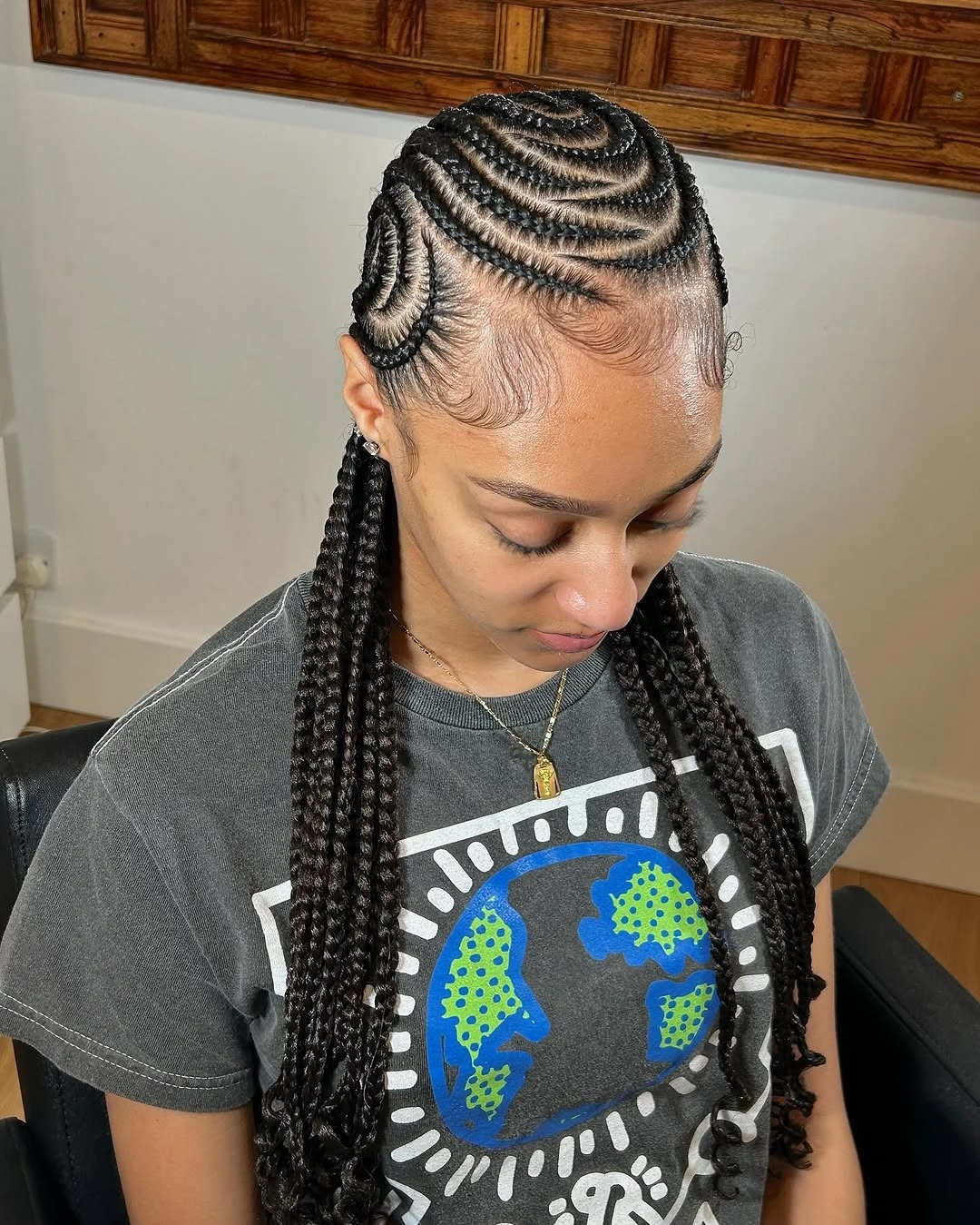 feed in braid hairstyles Graphic Spiral Feed-In Braids with Extra Length