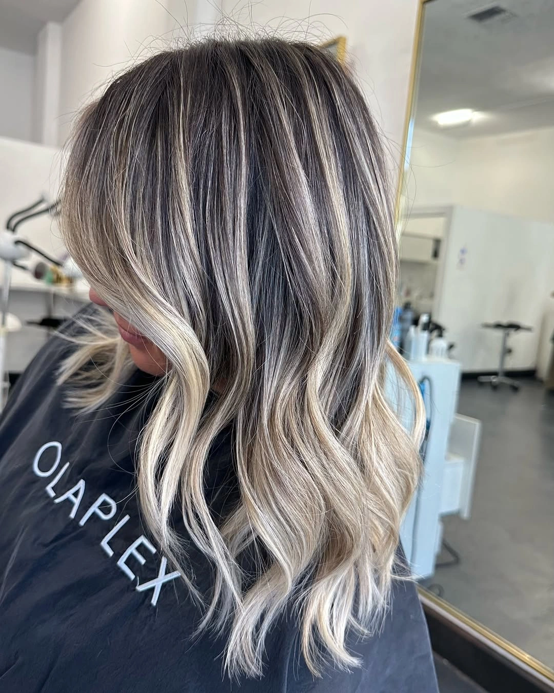 full head babylights blonde on brown hair Bright Beige Blonde Babylights with Rooted Brunette Depth