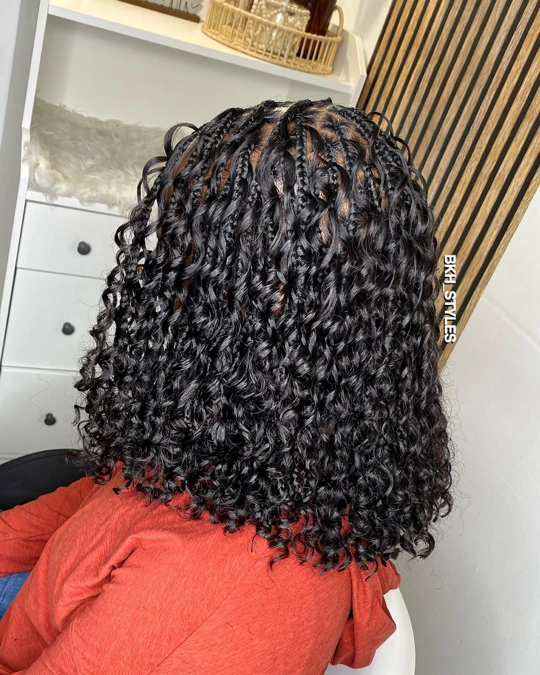 goddess braid Short Goddess Braids with Voluminous Curly Bob