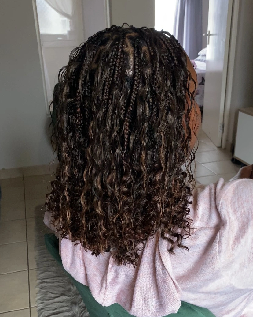 goddess braid Medium-Length Goddess Braids with Soft Natural Texture