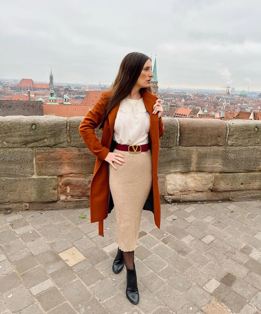 knit skirt outfits fall 2026 Classic Beige Rib Skirts Never Go Out of Style