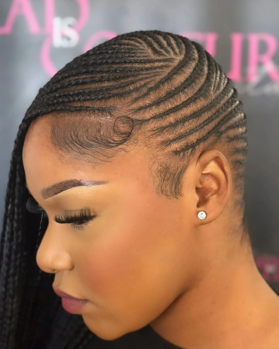 lemonade braid hairstyle Classic Side-Swept Lemonade Braids with Flawless Finish