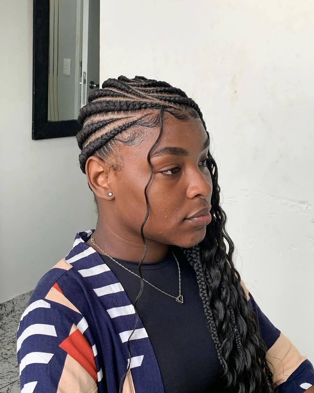 lemonade braid hairstyle Large Lemonade Braids with a Soft Face-Framing Curl