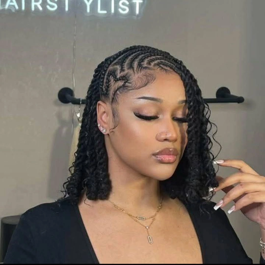 lemonade braid hairstyle Shoulder-Length Twisted Lemonade Braids for Everyday Elegance